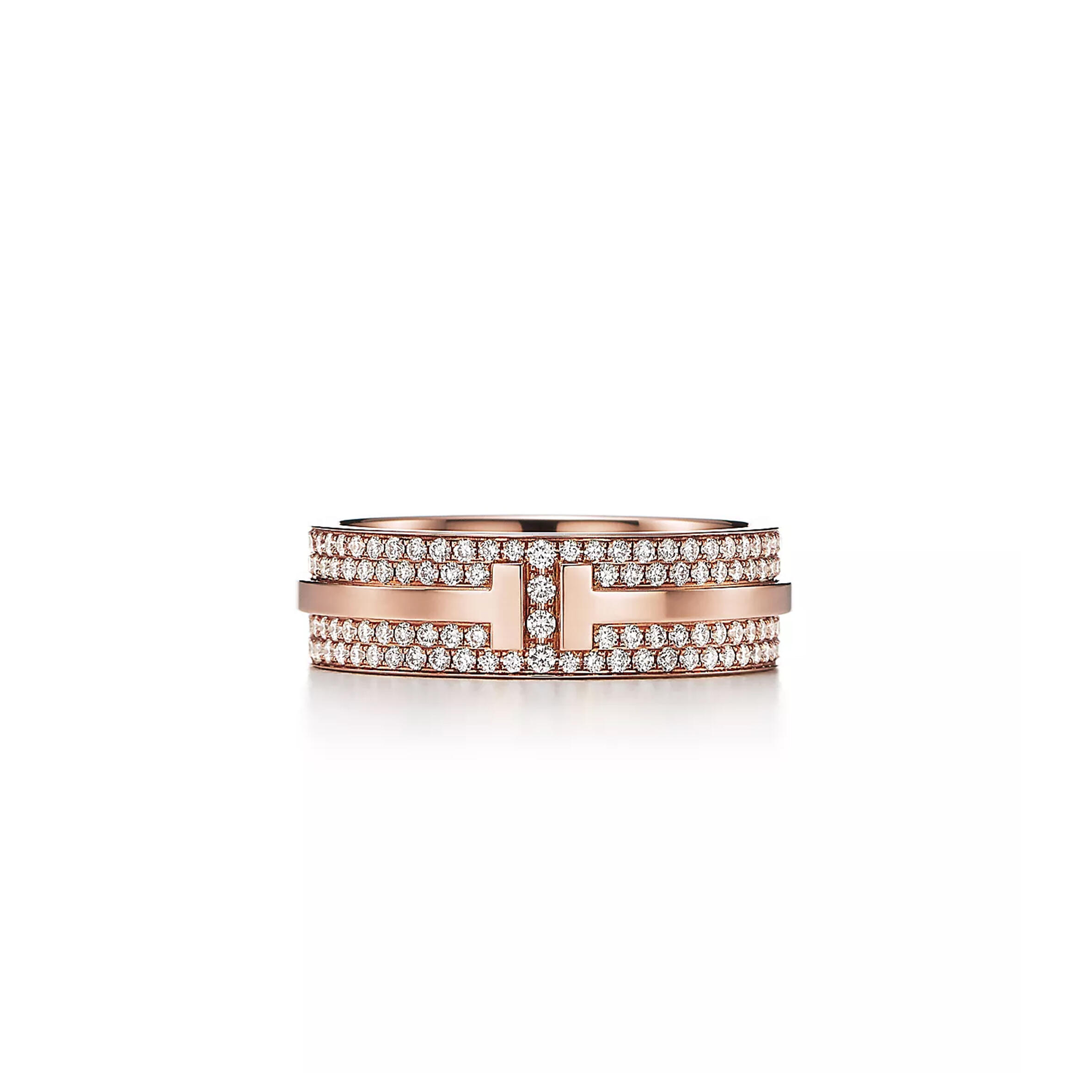 TIFFANY T WIDE PAVÉ DIAMOND RING 60150789